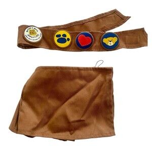Build-A-Bear Girl Scout Junior Brownie Skirt Sash with Badges